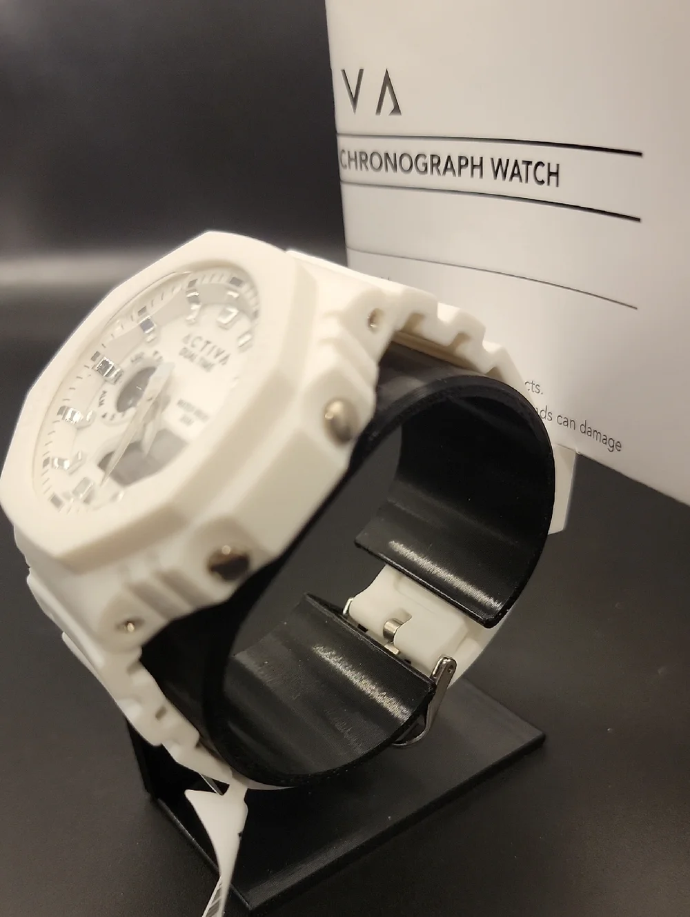 NWT Activa Sonar Invicta Mens Watch 45.5mm Digital White Chronograph ACW423-001